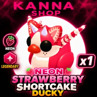Neon strawberry shortcake ducky