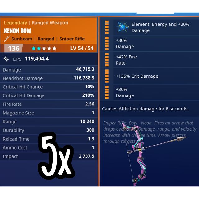 Supercharged 136 Xenon Bow Game Items Gameflip