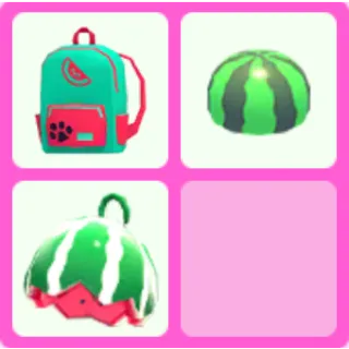 Watermelon Backpack + Shoes + Hat BUNDLE