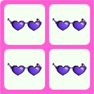 Purple Heart Glasses X 4