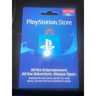 $25.00 USD PlayStation Store