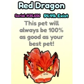 Pet World Secret Red Dragon