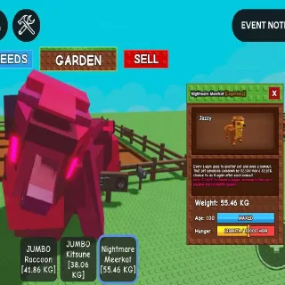 55.46 KG! AGE 💯 HUGE MEERKAT WITH NIGHTMARE MUTATION AGE 100 💯 DPMFR