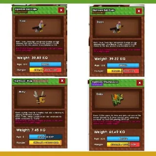 BUNDLE OF 4 GROW A GARDEN BOJU