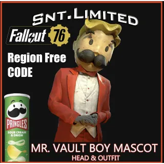 Fallout 76 x PRINGLES - Mr Vault Boy Outfit & Head