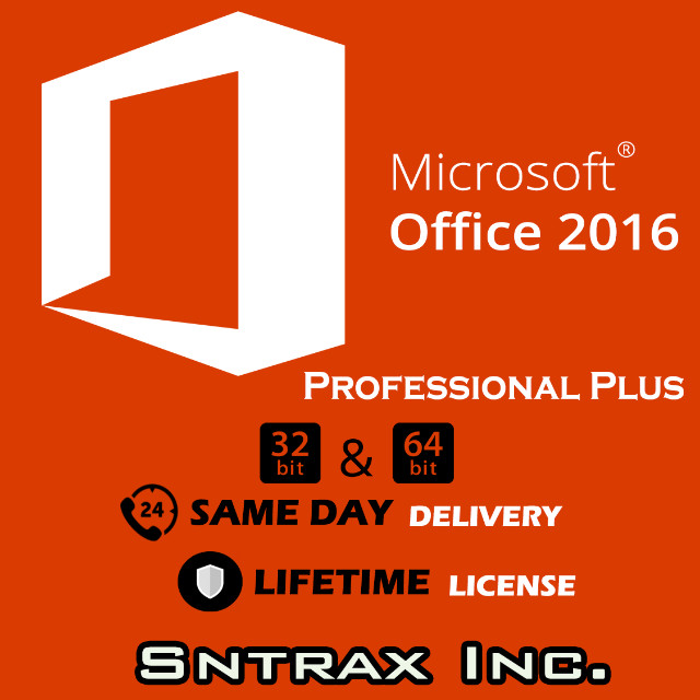 Microsoft Office 2016 Professional Plus 32 64 Bit Global Other