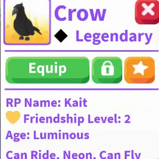 Neon Fly Ride Crow