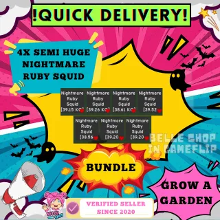 7X SEMI HUGE NIGHTMARE RUBY SQUID