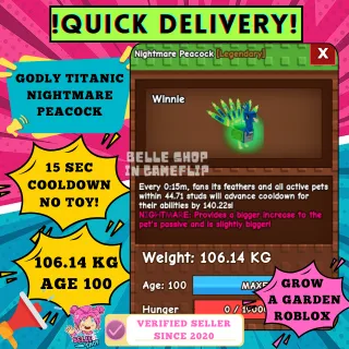 GODLY NIGHTMARE PEACOCK 100KG+
