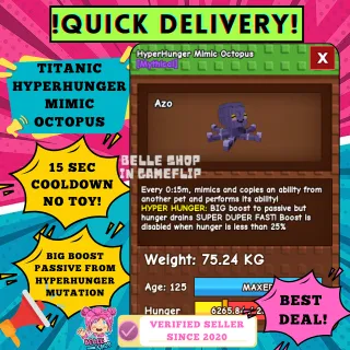 HYPERHUNGER MIMIC OCTOPUS (SEMI TITANIC) 75KG+