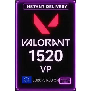 Valorant Points 1520 VP Key - EU