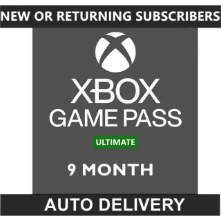 Xbox 9 Month Ultimate Game Pass ✅ Instant Deliver