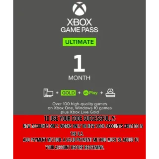 Xbox Game Pass Ultimate 1 Month