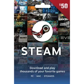 $ 50.00 USD Steam