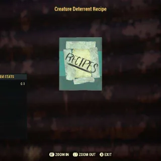 Creature Deterrent Recip
