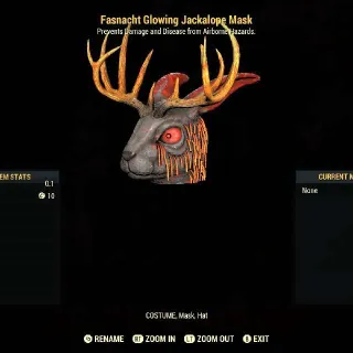 Glowing Jackalope Mask
