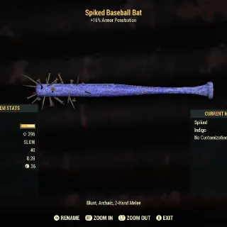Indigo Baseball Bat Lvl 5