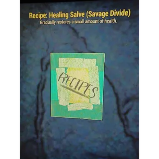 Plan | Heal Salve Savage Divide