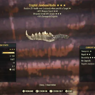 Cryptid Jawbone Knife