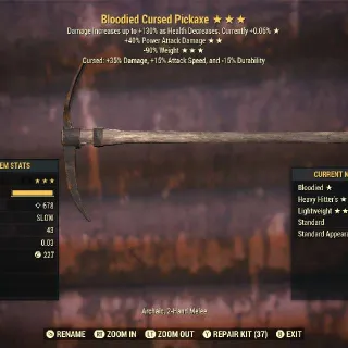 Bloodied Cursed Pickaxe