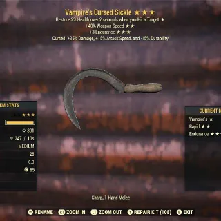 Vampire's Cursed Sickle