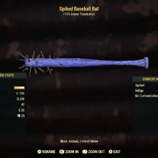 Indigo Baseball Bat Lvl 5