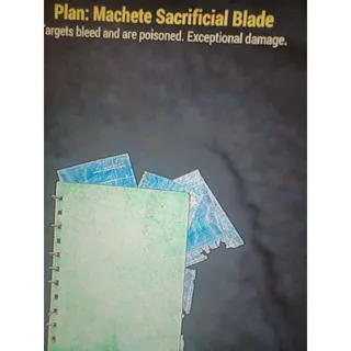 Plan | Machete Sacrificial Blad