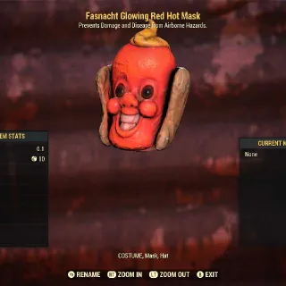 Glowing Red Hot Mask