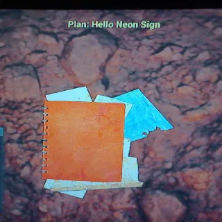 Plan | Hello Neon Sign
