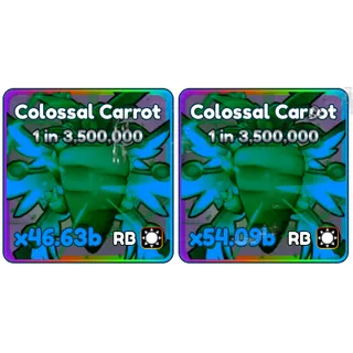 2x Rainbow Solar Colossal Carrot - Tap Simulator