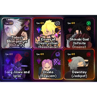6 Monarch Account - Shiny Transcendent SJW Ready - Anime Vanguards