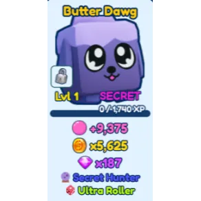 92 Shiny Butter Dawg - Secret hunter & ultra roller bgsi