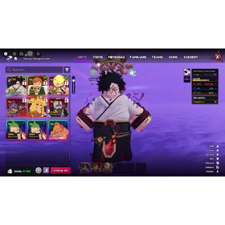 Stacked Gojo Vs Sukuna Account - Anime Vanguards