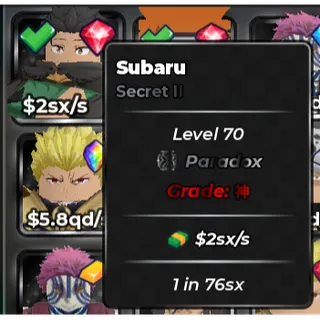 2sx/s Godly Paradox - Anime Dice