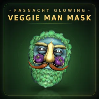 fasnacht glowing veggie man mask