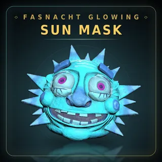 fasnacht glowing sun mask