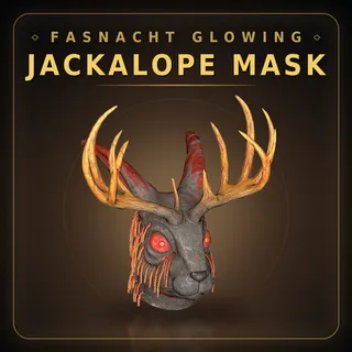 fasnacht glowing jackalope mask