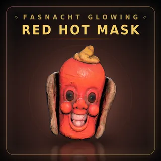 fasnacht glowing red hot mask