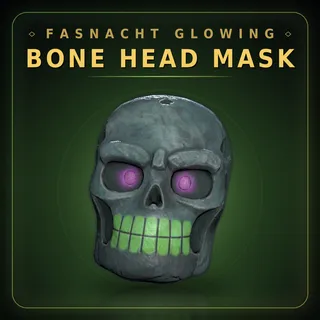 fasnacht glowing bone head mask