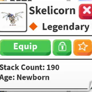 ADOPT ME 190X SKELICORN LEGENDARY