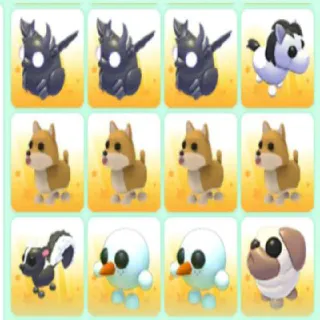 ADOPT ME 12X PETS BUNDLE