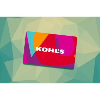 $40 KOHLS GIFT CARD (NOT KOHLS CASH)