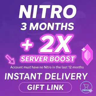Discord Nitro 3 Months + 2 boosts