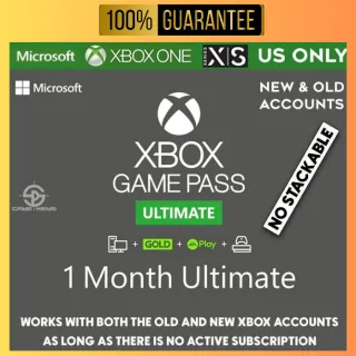 XBOX GAME PASS ULTIMATE - 1 MONTH NON-STACKABLE US