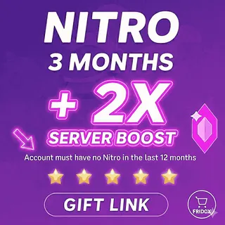 Discord Nitro 3 Months + 2 boosts