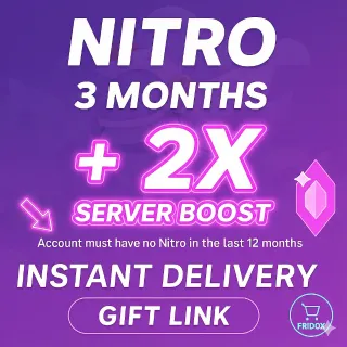 Discord Nitro 3 Months + 2 boosts