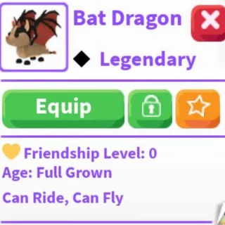 Adopt Me FR Bat Dragon + Free Gift Box