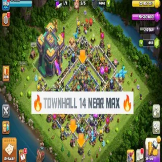 Clash of Clans ⚡(COC)💎[ TH14 ] -NEAR MAXED🔥 [ HEROS SKINS ] || HERO-49-51-43-30-17 || FULL SAFE ACC