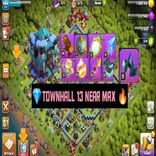 Clash of Clans ⚡(COC)💎[ TH13 ] -NEAR MAXED🔥[9xEPIC EQIP] [ HEROS SKINS ] || HERO-70-67-43-45-19 || FULL SAFE ACC