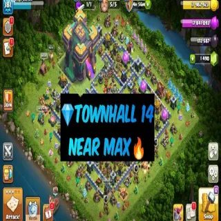 Clash of Clans ⚡(COC)💎[ TH14 ] -NEAR MAXED🔥 [ HEROS SKINS ] || HERO-57-80-43-47-20 || FULL SAFE ACC